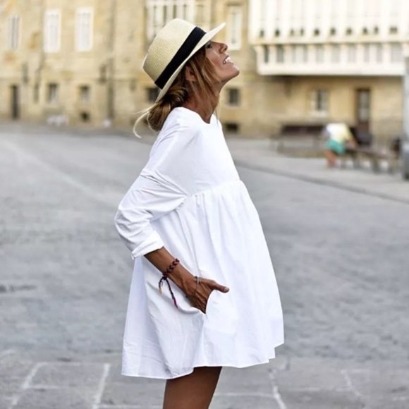 Zara Poplin Babydoll Jumpsuit Romper 